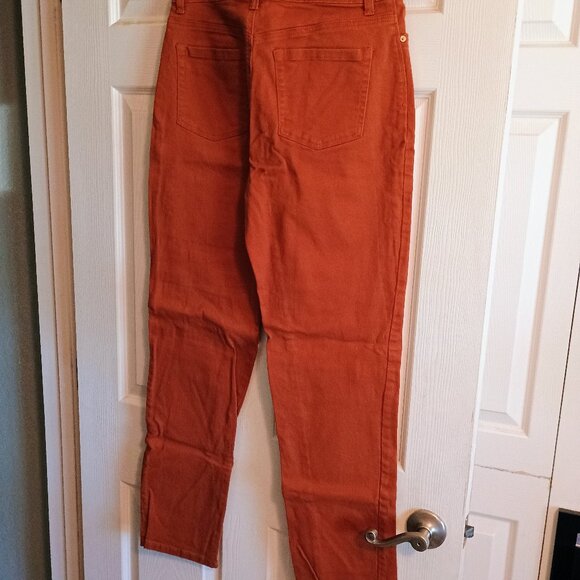 Gloria Vanderbilt Amanda Sz 10, Burnt Orange, Hi Rise Pants, NWOT, Denim - Picture 2 of 5